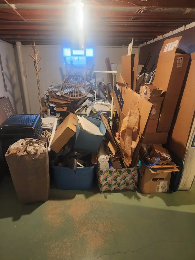 Roll-off dumpster container at job site for 4 Yard Dumpster Rental in Silver Springs